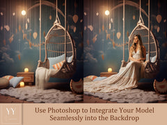 35 Boho Dreamy Digital Backdrops Sets for Newborn Maternity Studio Photography Indoor Photography Digital Backdrops JPG Photoshop Overlays