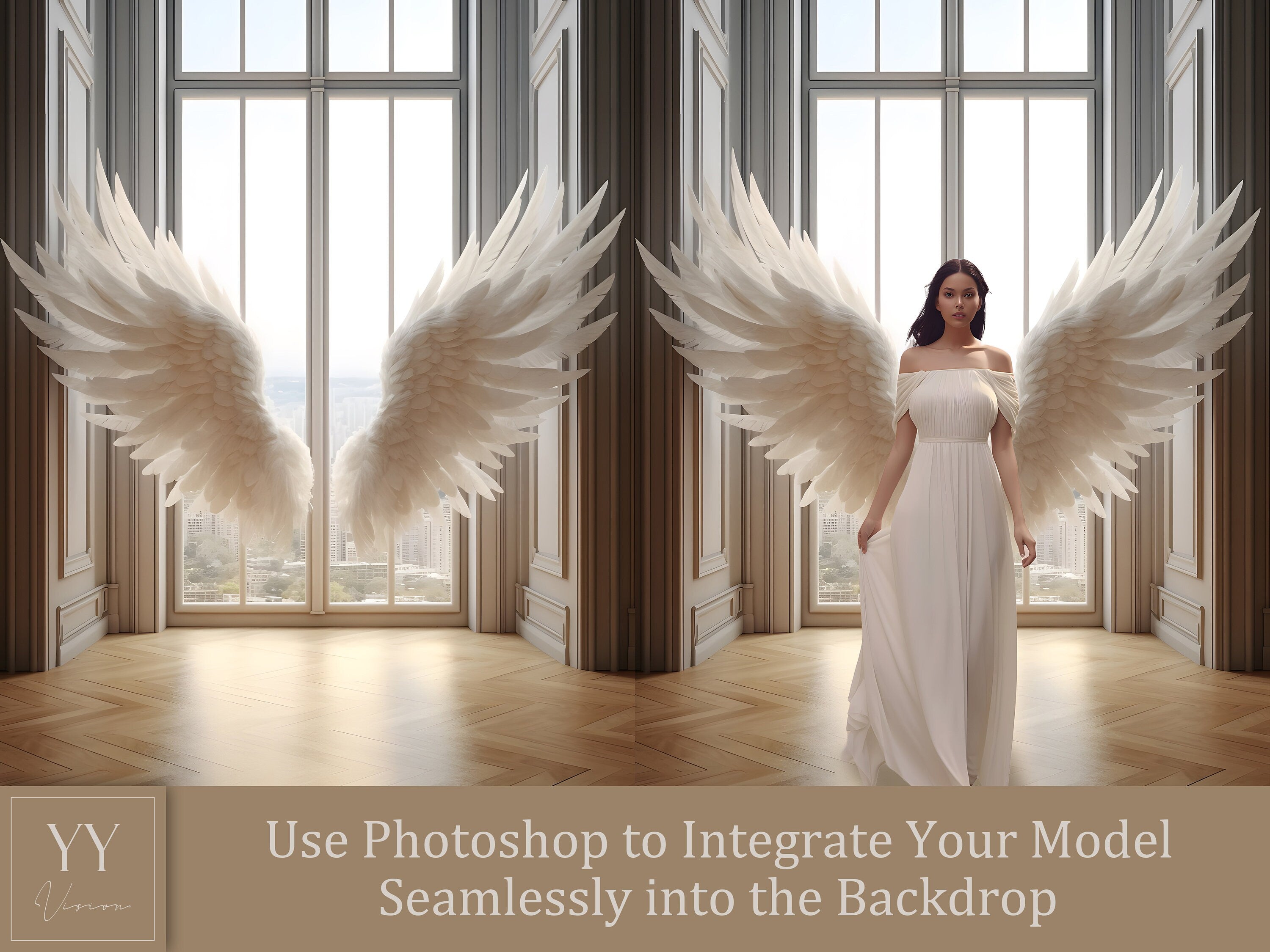 35 Angel Wings Digital Backdrops Sets Maternity Photography Fine Arts Wedding Studio Photoshop overlay