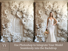 35 White Elegant Arch Digital Backdrops Sets for Maternity Wedding Photography Digital Backdrops Studio Photography JPG Photoshop Overlays