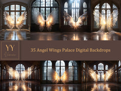 35 Angel Wings Palace digitale Hintergründe Sets für Schwangerschaft Fotografie Fine Arts Hochzeit Studio Photoshop