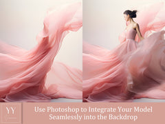 35 Pink Flying Silk Fabric Digital Backdrops Sets for Maternity Photography Fine Arts Wedding Studio Photoshop