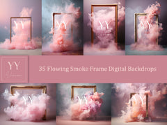 35 fließende Rauch Rahmen digitale Hintergründe Sets Schwangerschaft Fotografie Fine Arts Hochzeit Studio Photoshop Overlay