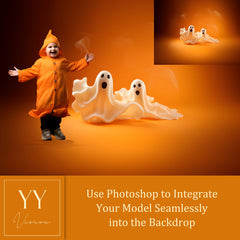 40 Halloween Ghost and Pumpkin Digital Backdrops Sets for Maternity Photography Fine Arts Wedding Studio Photoshop Background