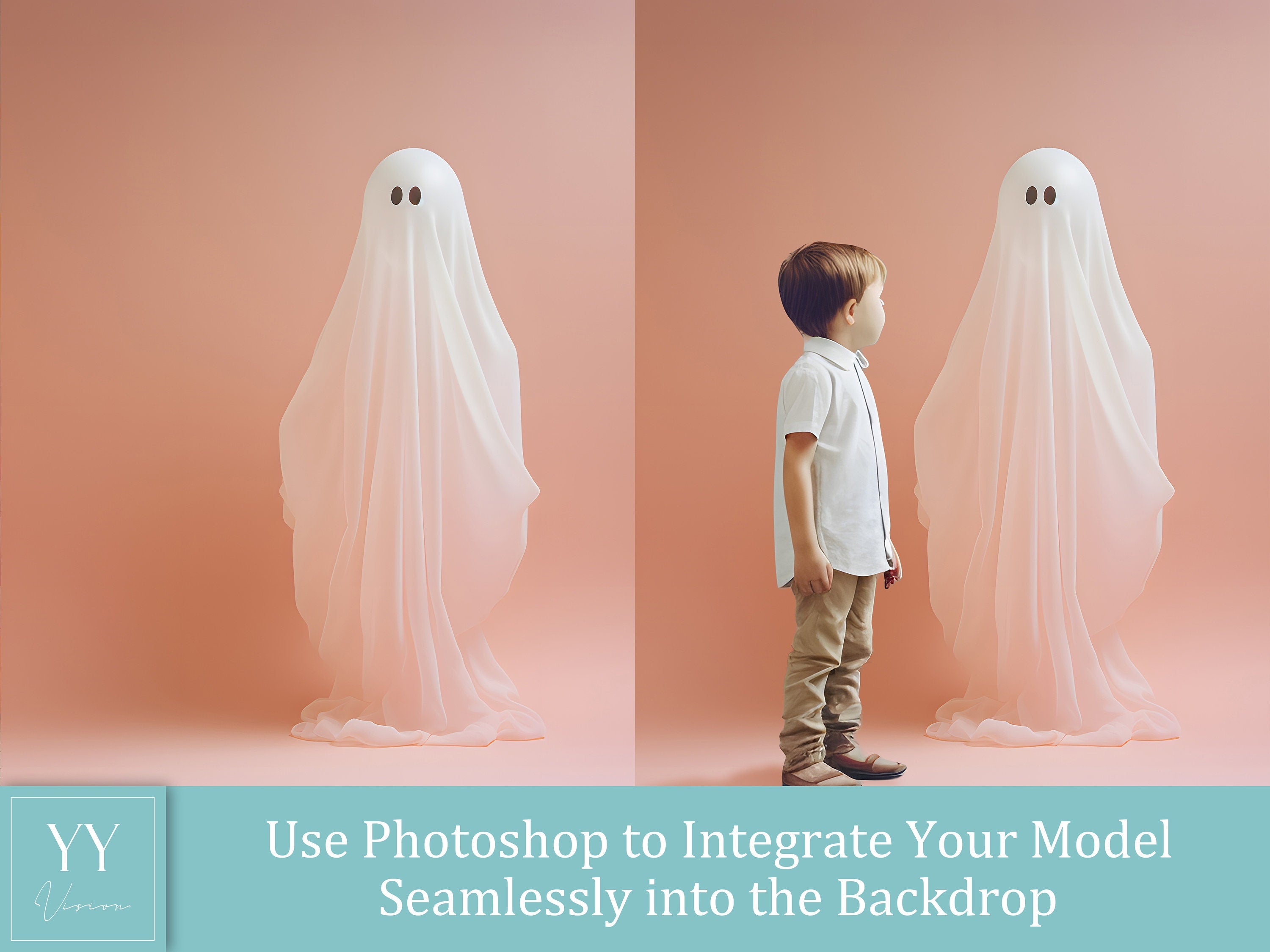 35 Halloween Ghost Balloon Digital Backdrops Sets Maternity Photography Fine Arts Wedding Studio Photoshop overlay