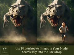 35 Dinosaur in Jungle Digital Backdrops Sets for Kids Adventure Photography Fine Arts Studio Photoshop Background