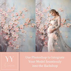 33 Cherry Blossoms Digital Backdrops Sets for Wedding Maternity Photography Fine Arts Studio Photoshop Background