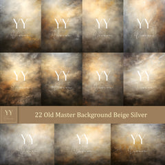 22 Old Master Portrait Background Beige Silver Digital Backdrops Sets for Maternity Graduation Photography Fine Arts Texture Photoshop