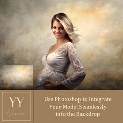 22 Old Master Portrait Background Beige Silver Digital Backdrops Sets for Maternity Graduation Photography Fine Arts Texture Photoshop