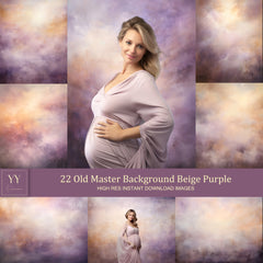 22 arrière-plans de portrait de vieux maître beige violet décors numériques pour la photographie de maternité beaux-arts texture mariage studio Photoshop