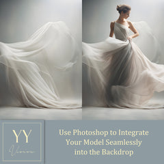 40 Grey Flying Silk Fabric Digital Backdrops Sets for Maternity Photography Fine Arts Wedding Studio Photoshop Background