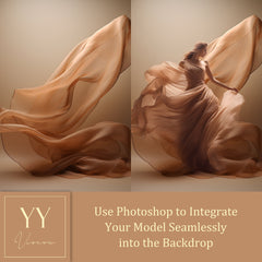 40 Bronze Flying Silk Fabric Digital Backdrops Sets for Maternity Photography Fine Arts Studio Photoshop Background