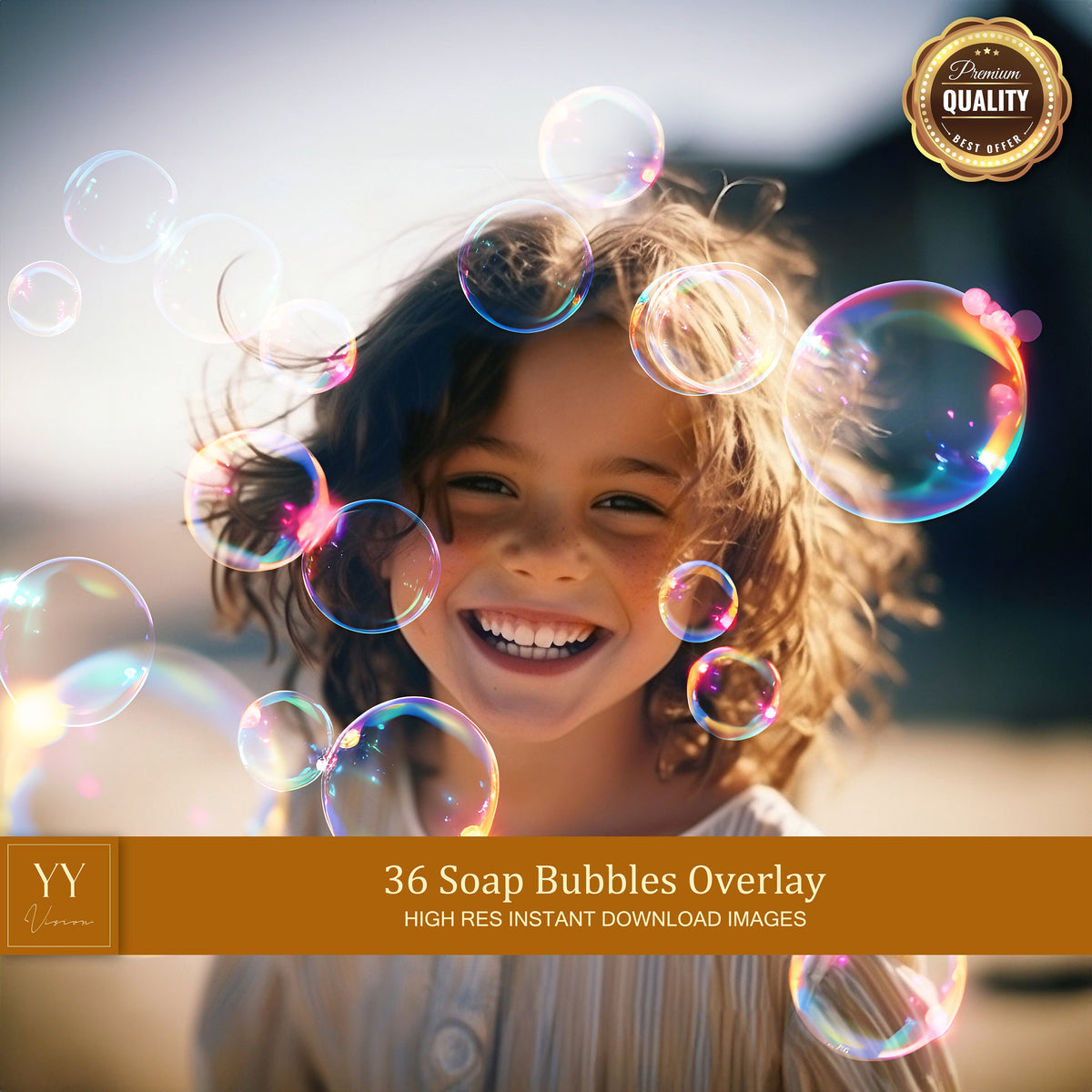 36 Soap Bubbles Overlays Sets for Kids Family Photography Fine Arts Studio Photoshop Editing