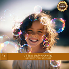 36 Soap Bubbles Overlays Sets for Kids Family Photography Fine Arts Studio Photoshop Editing