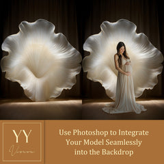 40 Beige Flower Flying Fabric Digital Backdrops Sets for Maternity Photography Fine Arts Studio Photoshop Background