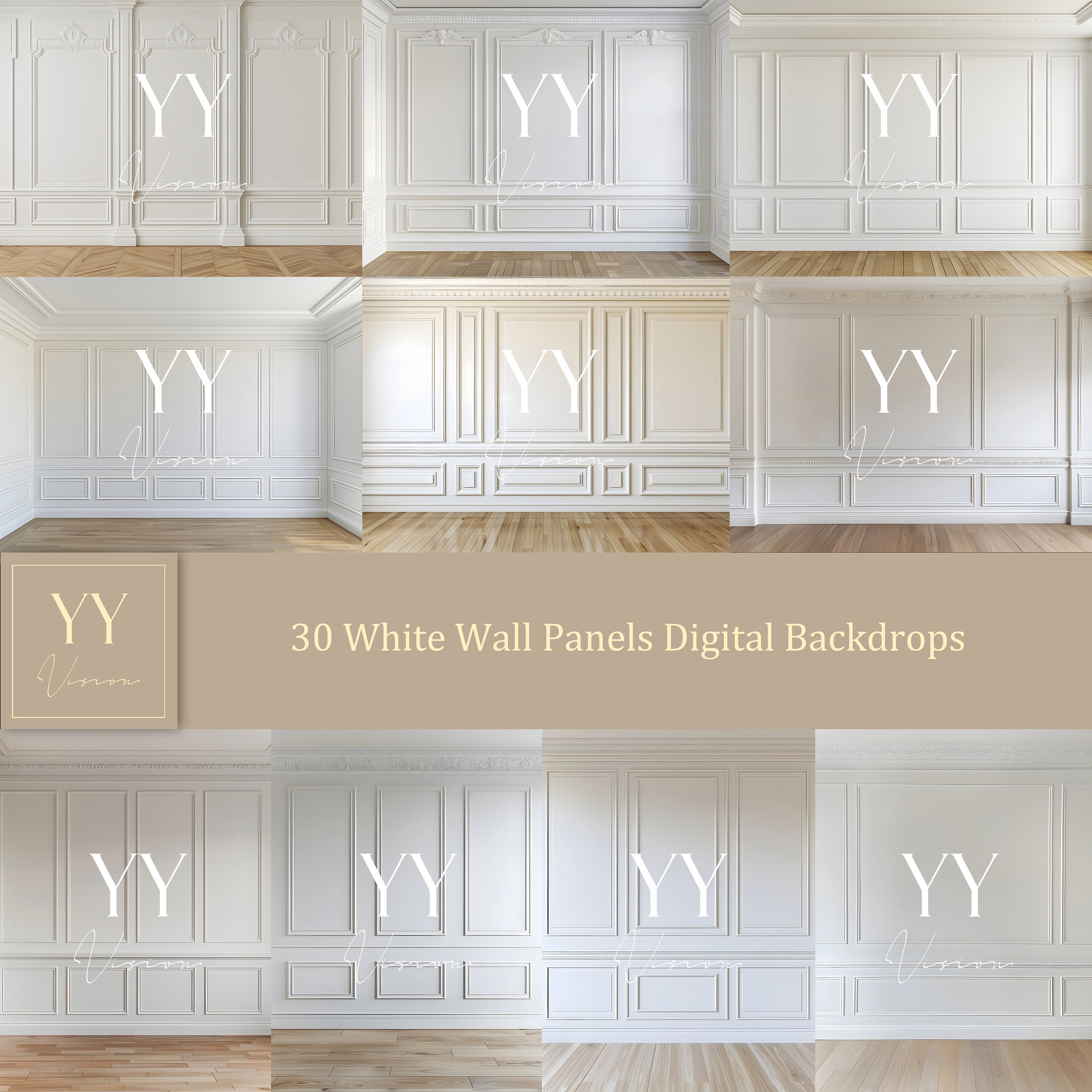 30 weiße Panel Wand digitale Hintergründe Sets für Hochzeit Schwangerschaft Studio Fotografie digitale Hintergründe Photoshop Hintergrund