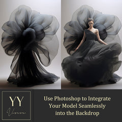 33 Black Fabric Flower Digital Backdrops Sets for Maternity Photography Fine Arts Wedding Studio Photoshop Editing