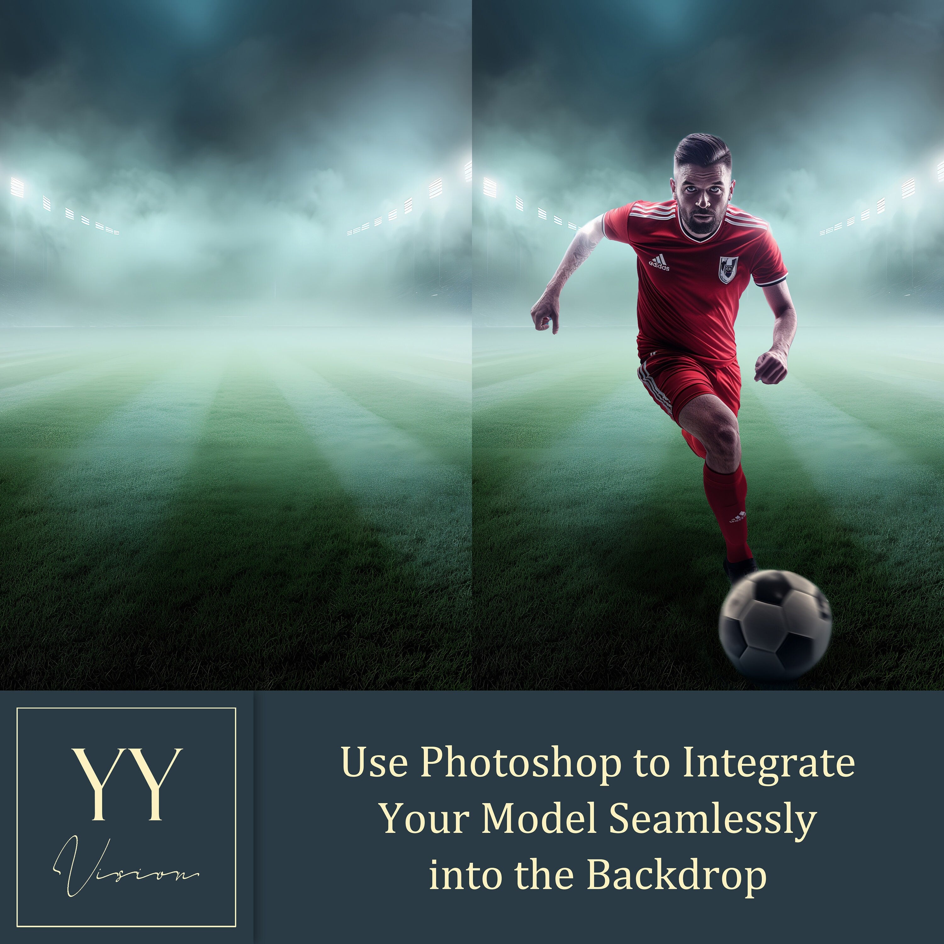 30 Grass Field Lights Digital Backdrops Sets for Sports School Photography Background Portrait Photoshop Editing